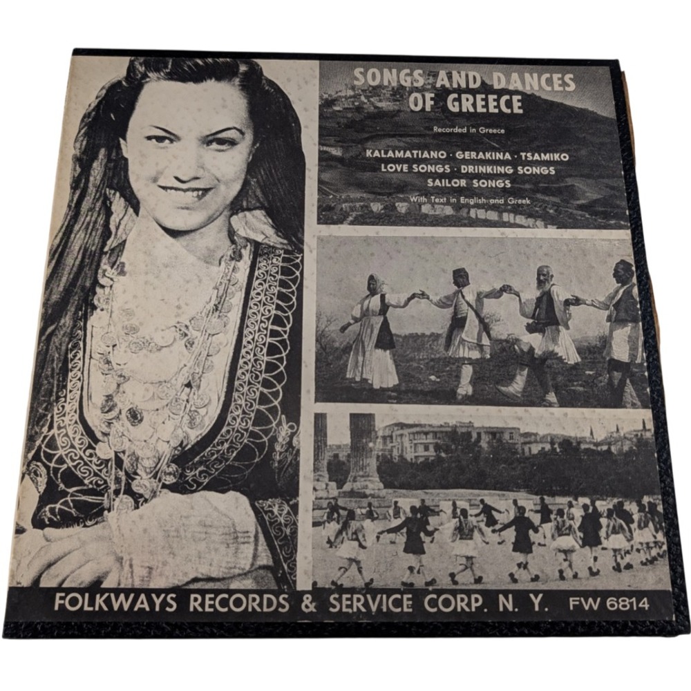 Songs and Dances of Greece 10 Inch LP (1953 US Folkways FW 6814) VG/VG